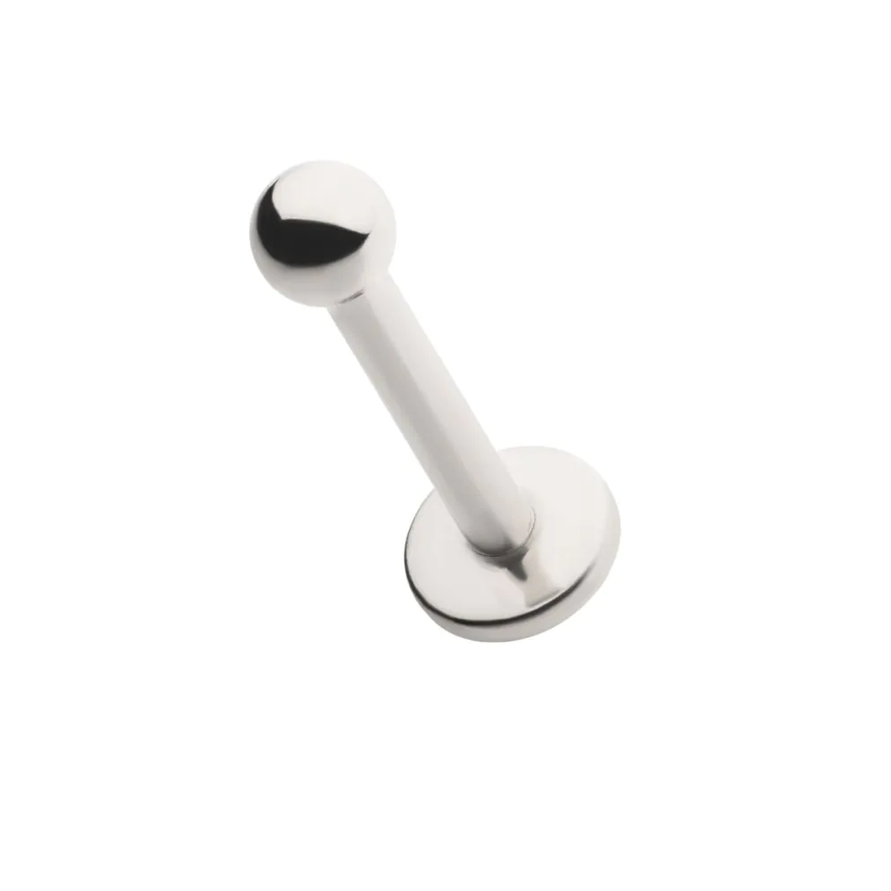 Initial Piercing  - Labret bar 3mm Plain Push Fit Top - Pic&Mix The Body Jewellery Shop