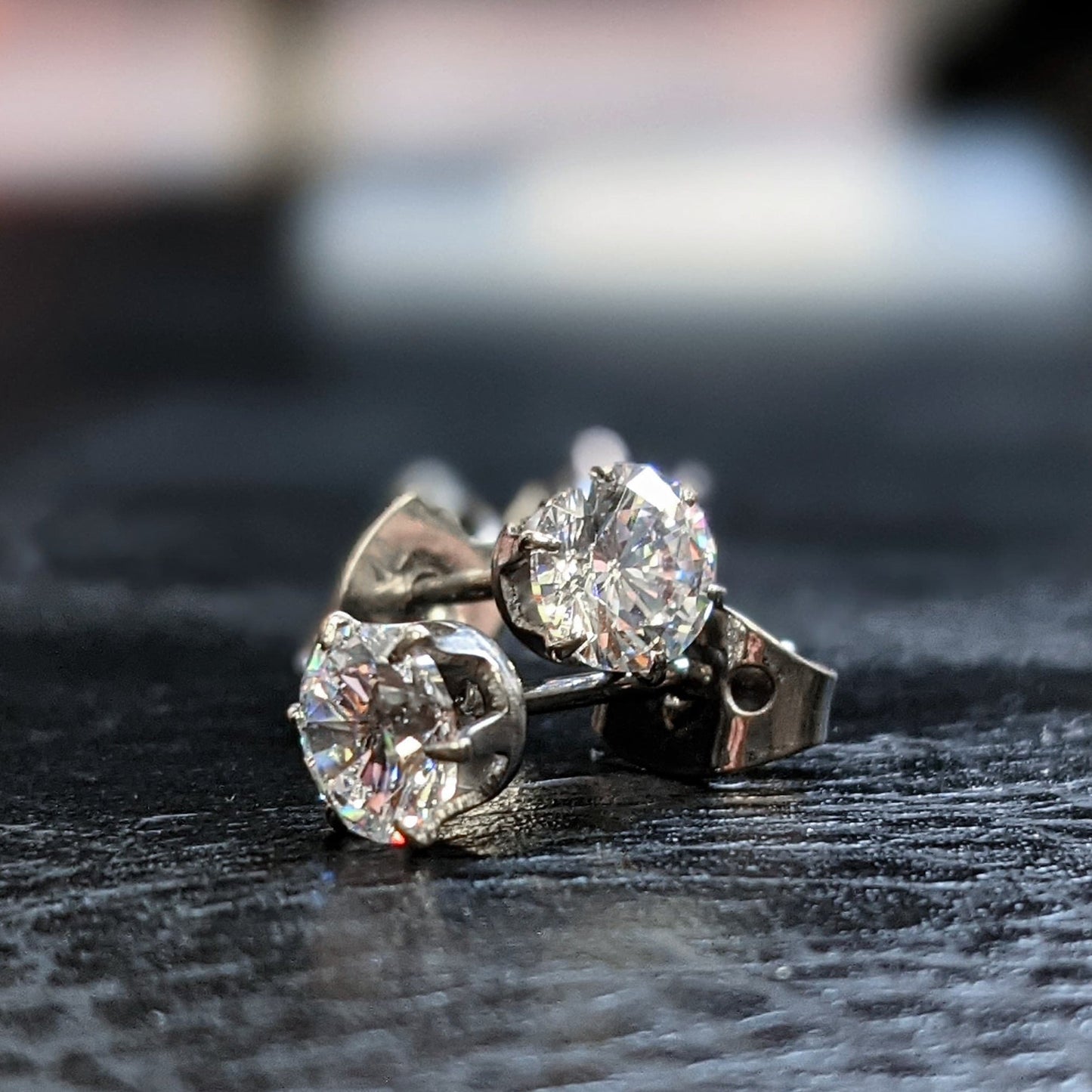 Initial Piercing  - Synthetic opal or crystal earrings - Pic&Mix The Body Jewellery Shop