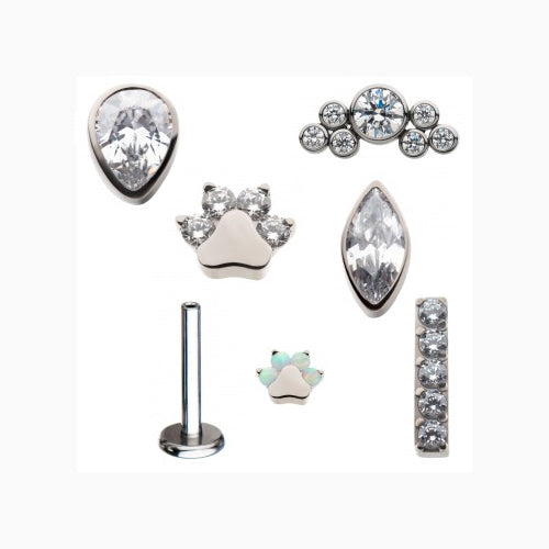 Assorted crystal cast Labrets