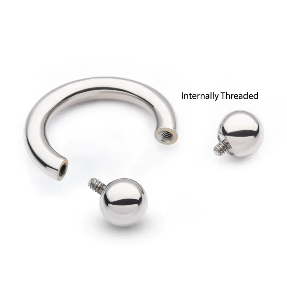 Initial Piercing - Titanium Internally Threaded Basic Circular Barbells - Pic&Mix The Body Jewellery Shop