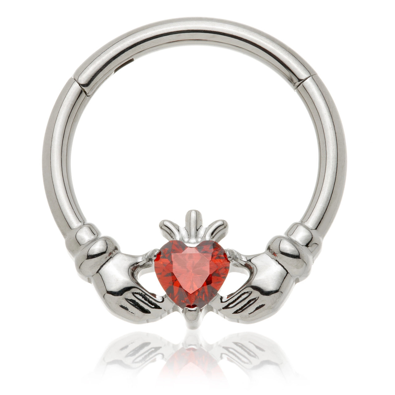 Hinged ring - Claddagh Design - Pic&Mix The Body Jewellery Shop