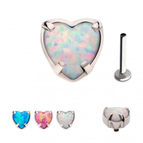 Synthetic opal heart