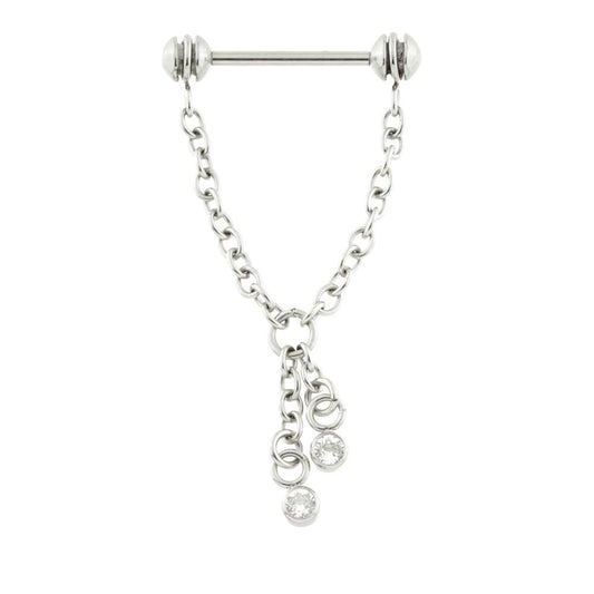 STEEL CHAIN MICRO BAR - 1.2MM - Pic&Mix The Body Jewellery Shop
