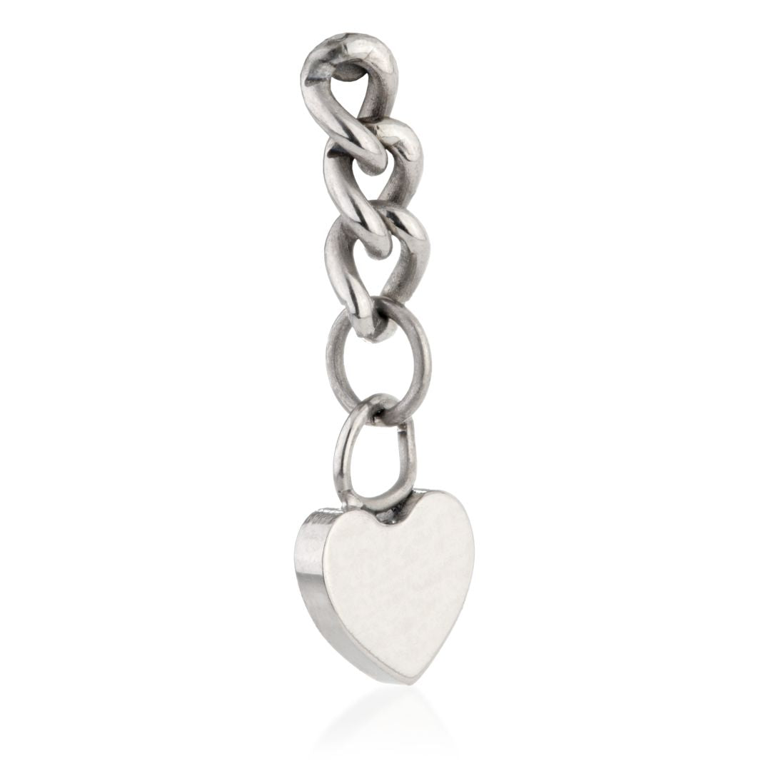 TI INTERNAL HANGING HEART LABRET - Pic&Mix The Body Jewellery Shop