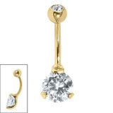 Claw set 316L surgical Steel  belly ring 1.6x10mm - Pic&Mix The Body Jewellery Shop