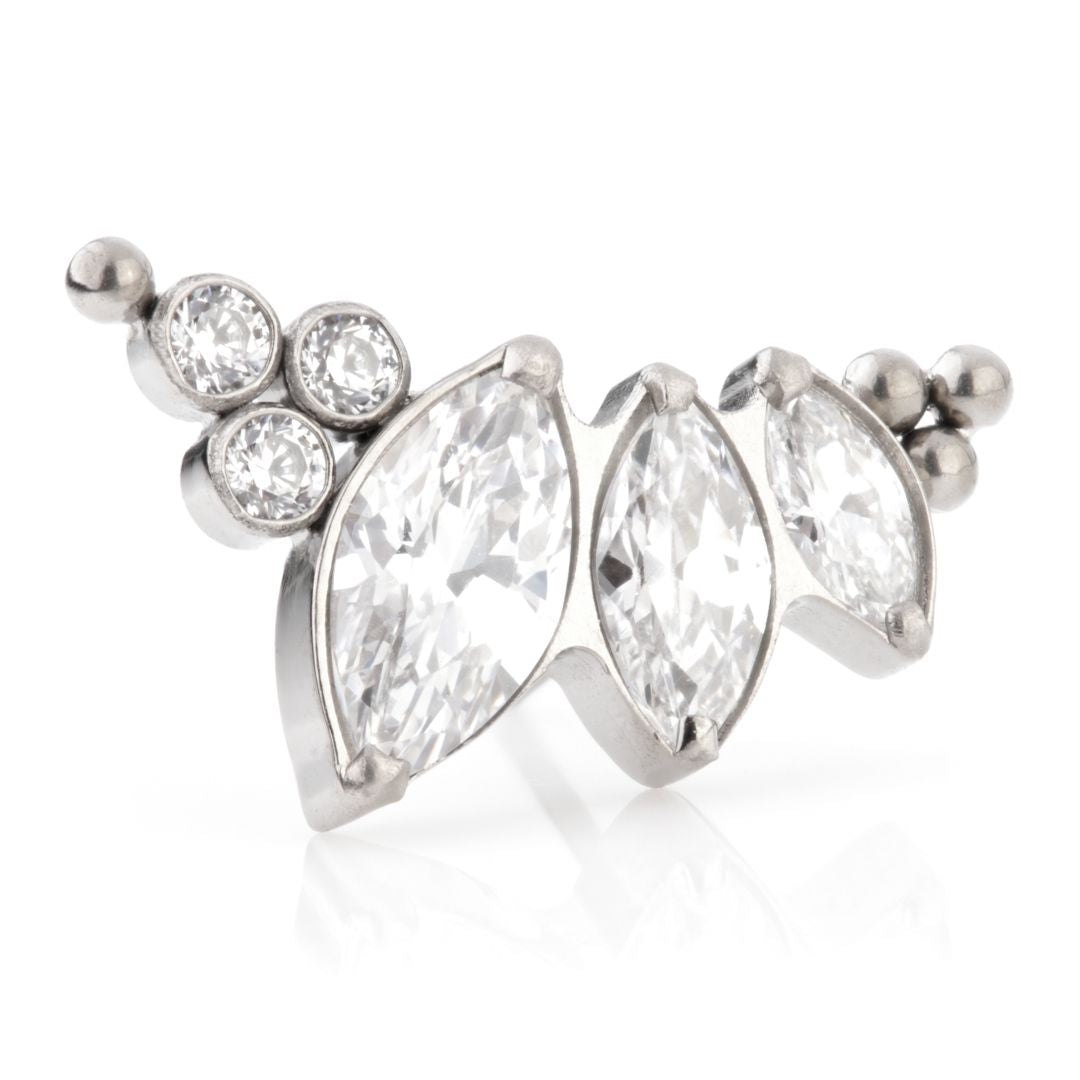 TI COUTURE THREADLESS GRADUATED MARQUISE LABRET - Pic&Mix The Body Jewellery Shop