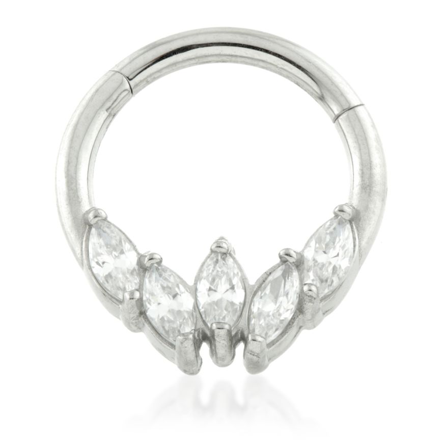 Hinged surgical steel septum or daith rings variants - Pic&Mix The Body Jewellery Shop