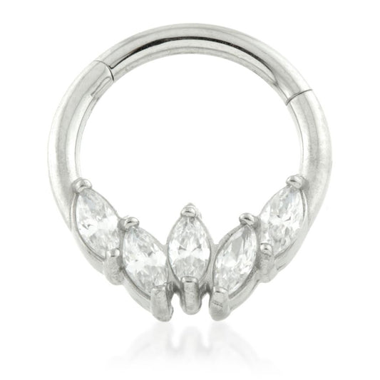 Hinged surgical steel septum or daith rings variants - Pic&Mix The Body Jewellery Shop