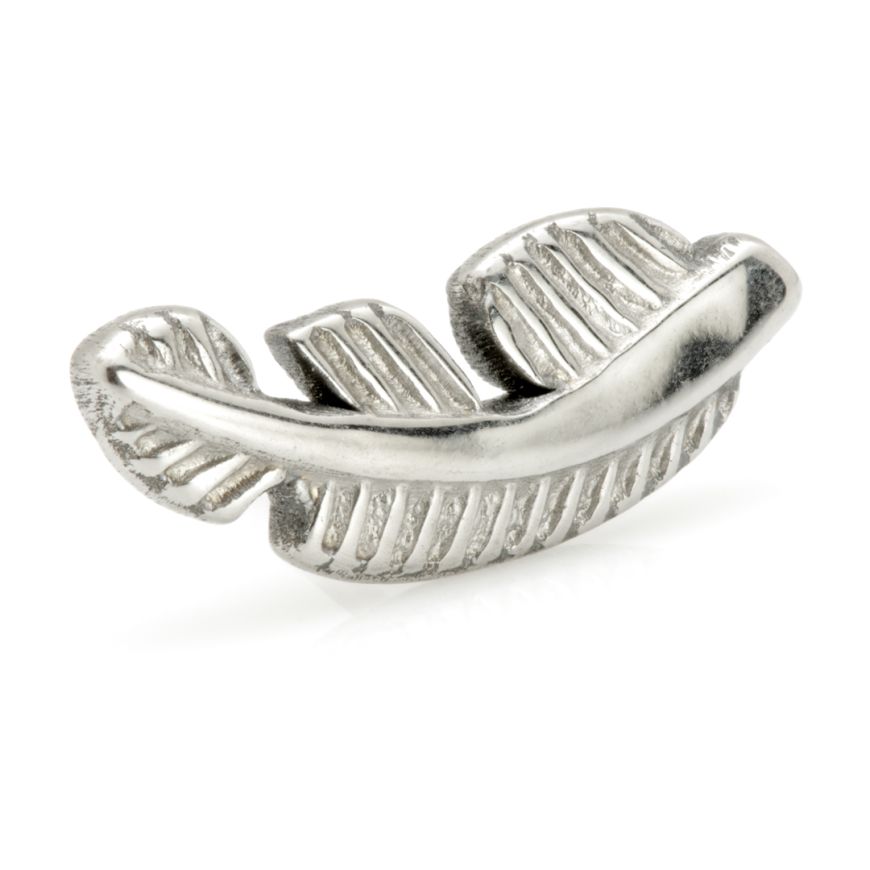 Titanium Feather Labret bar - Push fit - Pic&Mix The Body Jewellery Shop