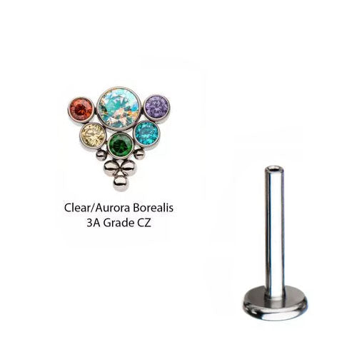 Initial Piercing Initial Piercing - Multi Crystal triangle Cluster - Pic&Mix The Body Jewellery Shop