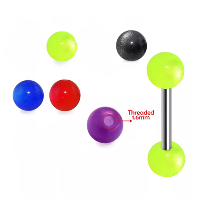 316L Surgical Steel Tongue Cats eye effect barbell – Vibrant Glow Piercing Jewellery