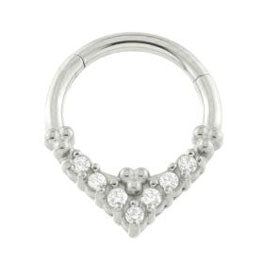 Hinged surgical steel septum or daith rings variants - Pic&Mix The Body Jewellery Shop