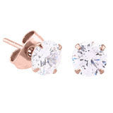 Earrings - Rose gold steel cz studs - Pic&Mix The Body Jewellery Shop