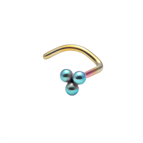 Titanium trinity nose screw - Pic&Mix The Body Jewellery Shop