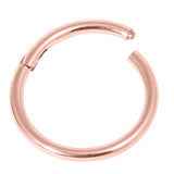 Rose Gold coloured Surgical steel hinged ring 1.6mm