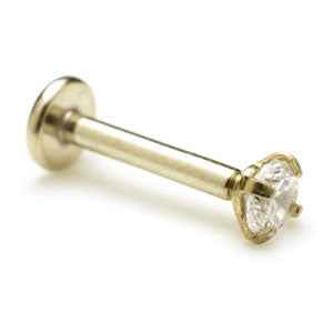 Zircon Titanium push fit labret bar