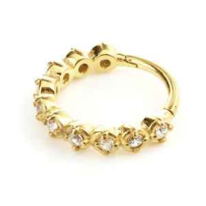 24k Gold plated steel hinged rings