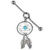 Industrial Bar 1.6x38mm Dreamcatcher - Pic&Mix The Body Jewellery Shop