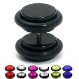 Fake Ear Plug Gauge – Acrylic with 316L Surgical Steel Bar