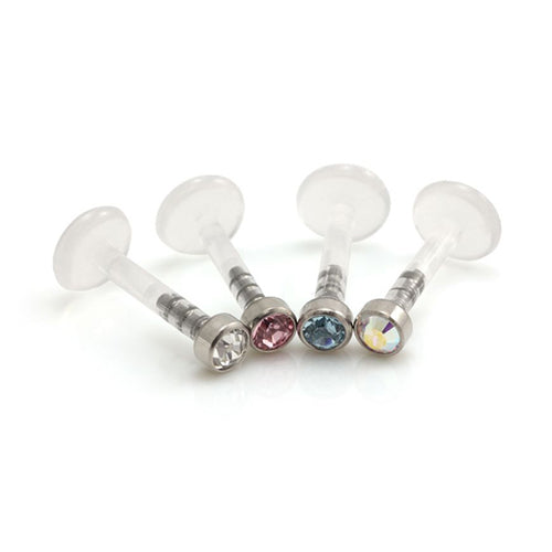 Bioflex labret - 1.2x8mm push fit - Pic&Mix The Body Jewellery Shop