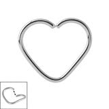 Daith Heart 1.2x8 or 10mm - Pic&Mix The Body Jewellery Shop