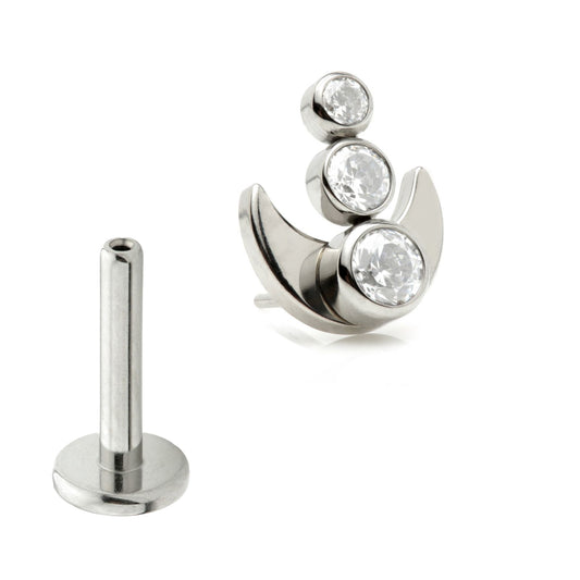 Cartilage jewellery - Titanium Moon crescent - Pic&Mix The Body Jewellery Shop