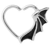Daith Heart Bats 1.2x10mm - Pic&Mix The Body Jewellery Shop