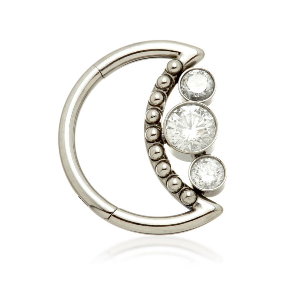 Titanium hinged daith ring - Pic&Mix The Body Jewellery Shop