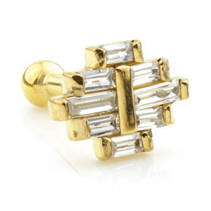 Ti Labret - 24k gold plate - Pic&Mix The Body Jewellery Shop