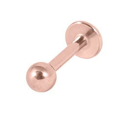Rose Gold ball labret 1.2x6 or 8mm - Pic&Mix The Body Jewellery Shop