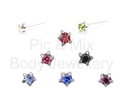 Sterling Silver Star nose stud