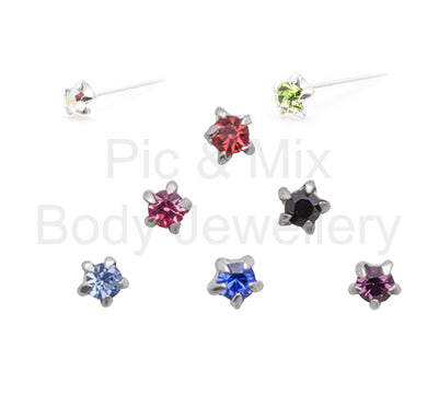 Sterling Silver Star nose stud