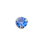 Sterling Silver 3 claw crystal nose stud