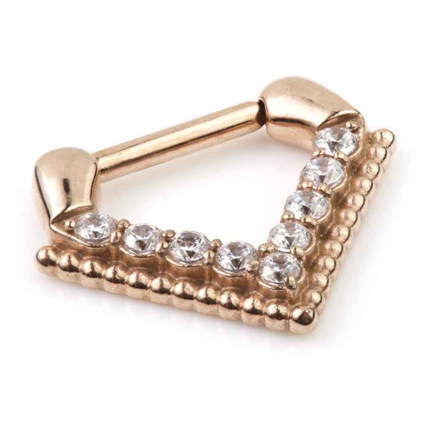 Septum clicker - 1.2mm Black, Rose or gold Steel