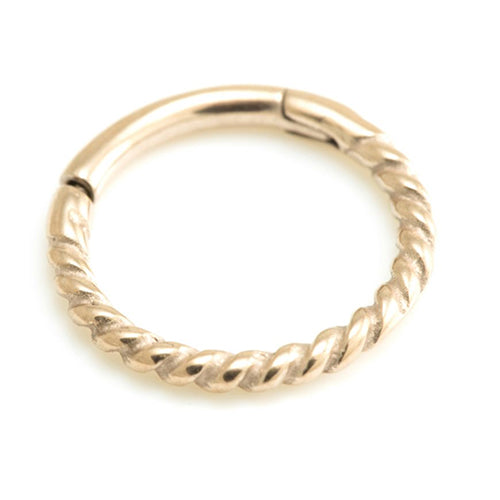 Rose 316L surgical steel hinged rope ring - Pic&Mix The Body Jewellery Shop