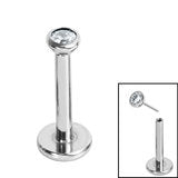 Push Fit Titanium Labret bar 1.2 x 6 or 8mm - Pic&Mix The Body Jewellery Shop