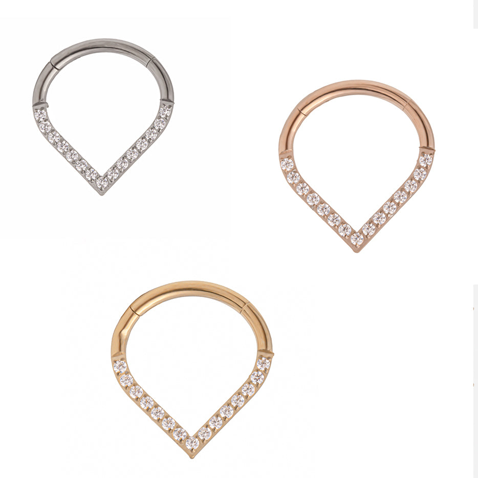 Titanium Septum/Daith Titanium hinged ring - Pic&Mix The Body Jewellery Shop