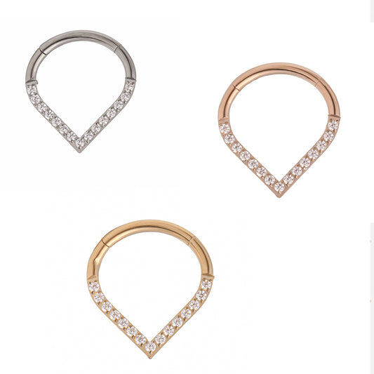 Titanium Septum/Daith Titanium hinged ring - Pic&Mix The Body Jewellery Shop