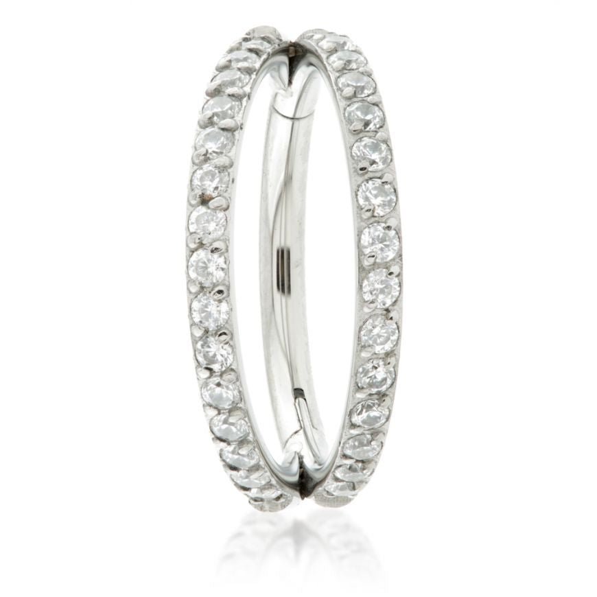 Cartilage ring - 1.2x8 or 10mm titanium hinge - Pic&Mix The Body Jewellery Shop