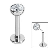 Push Fit Titanium Labret bar 1.2 x 6 or 8mm - Pic&Mix The Body Jewellery Shop