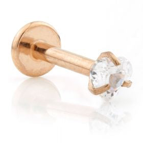 Ti labret - Internal thread HP, Rose or Yellow Hearts or star - Pic&Mix The Body Jewellery Shop