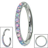 Titanium Hinged Ring - 1.2mm x 8mm - Pic&Mix The Body Jewellery Shop