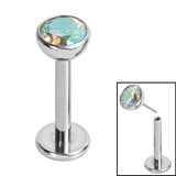 Push Fit Titanium Labret bar 1.2 x 6 or 8mm - Pic&Mix The Body Jewellery Shop