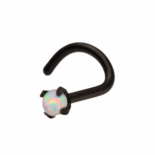 Nose Screw - Black Synthetic Opal - Pic&Mix The Body Jewellery Shop