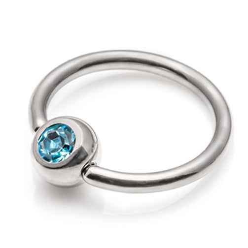 Ball Closure rings- Assorted colours in Swarovski Crystals - 1.2mm