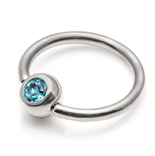 Ball Closure rings- Assorted colours in Swarovski Crystals - 1.2mm