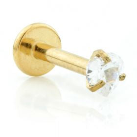 Ti labret - Internal thread HP, Rose or Yellow Hearts or star - Pic&Mix The Body Jewellery Shop