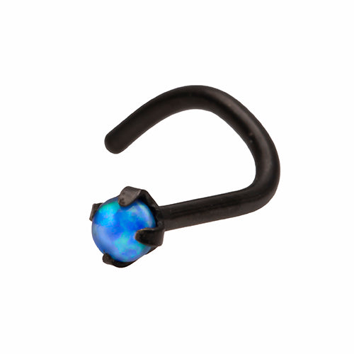 Nose Screw - Black Synthetic Opal - Pic&Mix The Body Jewellery Shop