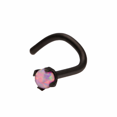 Nose Screw - Black Synthetic Opal - Pic&Mix The Body Jewellery Shop