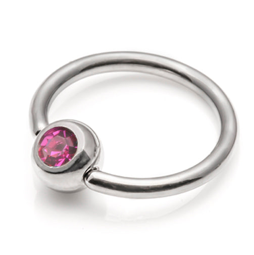 Ball Closure rings- Assorted colours in Swarovski Crystals - 1.2mm